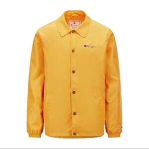 MEN'S Champion Reverse  Weave Coach Varsity Jacket Orange Size Small
